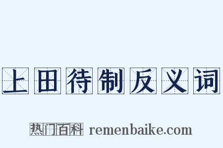 上田待制反义词是什么意思的图片